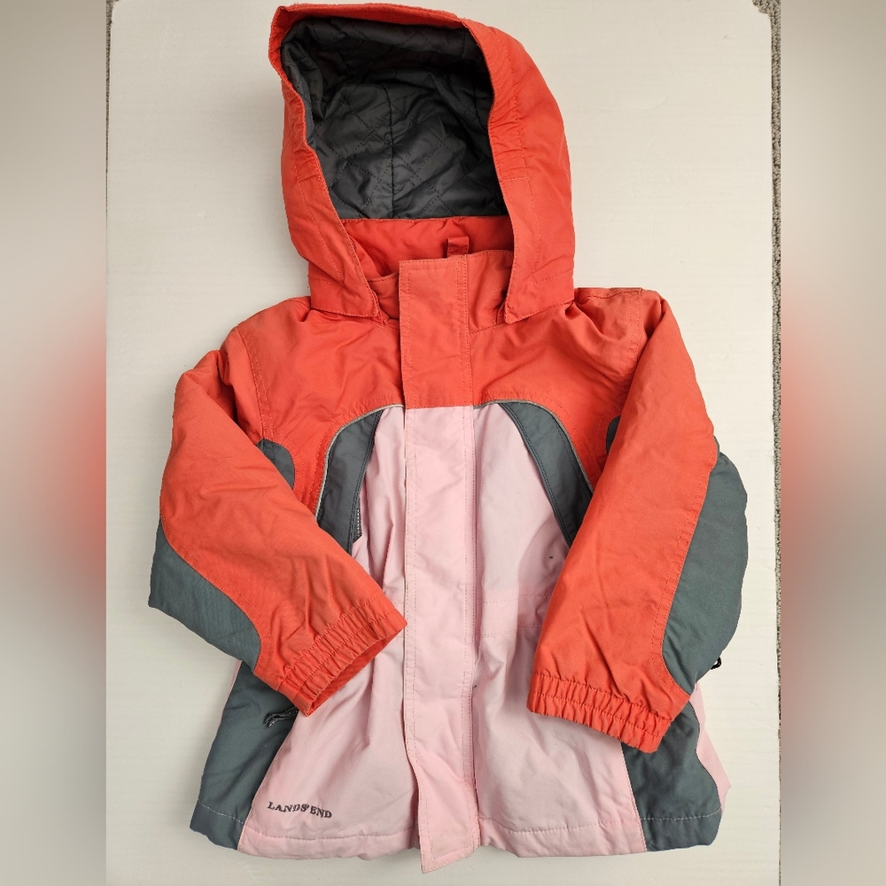 Lands' End Girls 4T Insulated Winter Jacket Parka